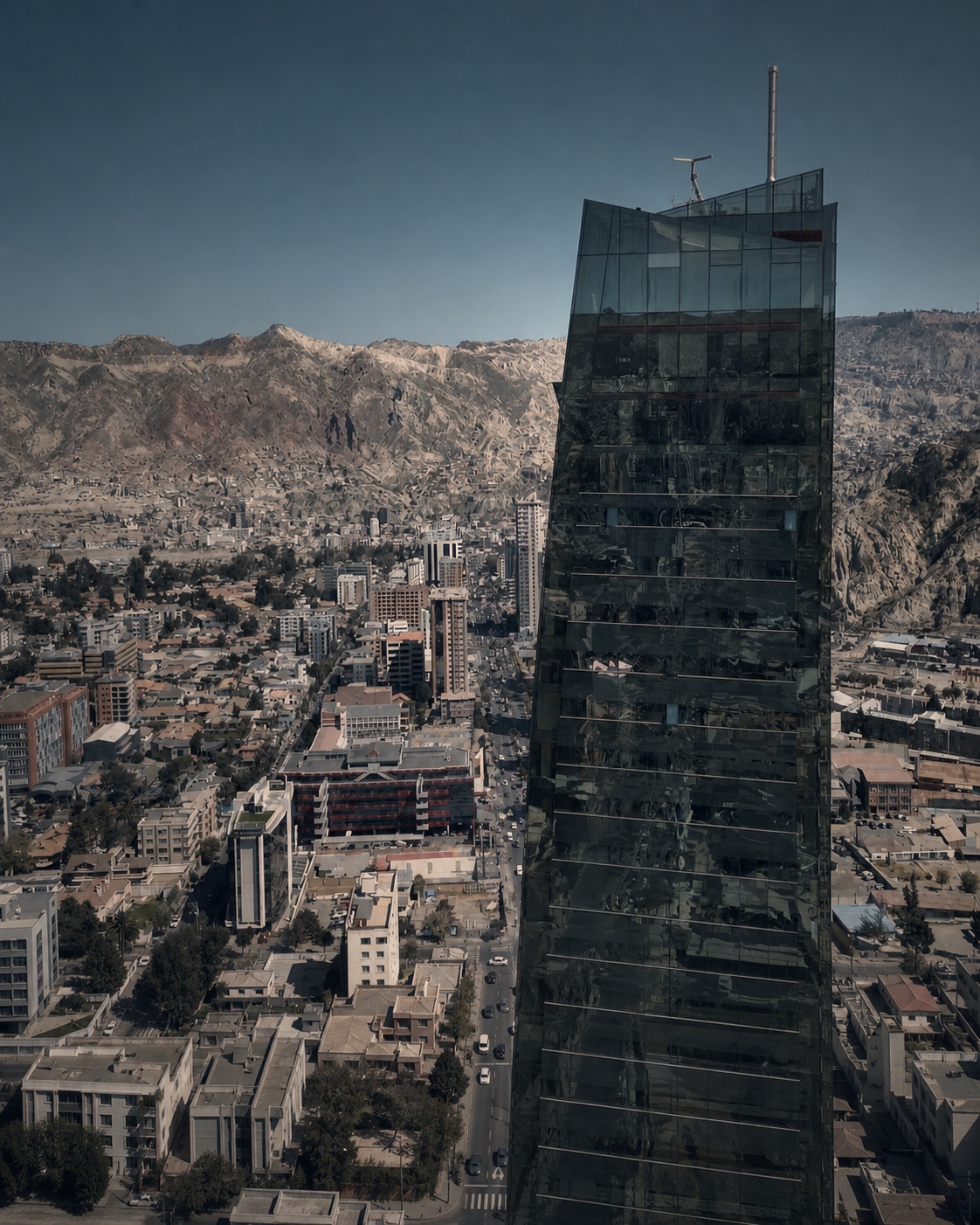 Green Tower and the La Paz cityscape